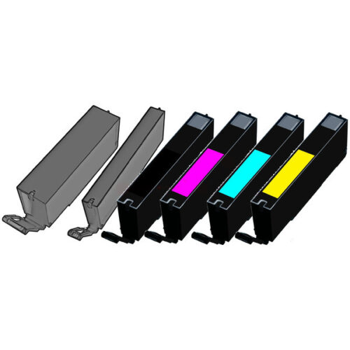Alternativ Tinte Multipack kompatibel zu Canon PGI-550 CLI-551 / 6496B005 schwarz, cyan, magenta, gelb, schwarz (10 Stück)