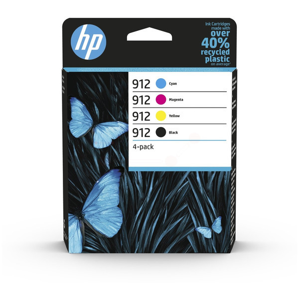 Original HP 912 / 6ZC74AE Tinte Multipack schwarz, cyan, magenta, gelb (4 Stück)