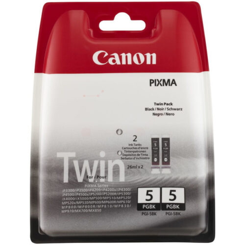 Original Canon PGI-5 / PGI-5 TWIN / 0628B025 Tinten Doppelpack schwarz (2 Stück)