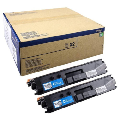 Original Brother TN-329CTWIN Toner Doppelpack cyan (2 Stück)