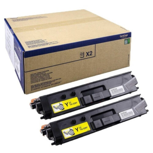 Original Brother TN-329YTWIN Toner Doppelpack gelb (2 Stück)