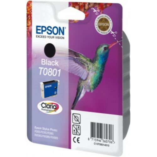 Original Epson T0801 / C13T08014011 / C13T08014020 Tinte schwarz
