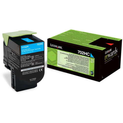 Original Lexmark 702HC / 70C2HC0 Toner cyan