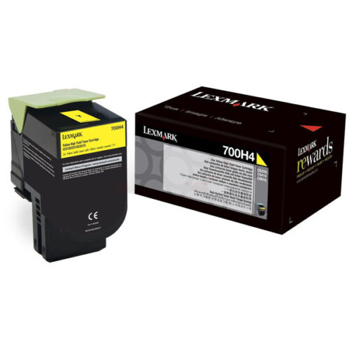 Original Lexmark 700H4 / 70C0H40 Toner gelb