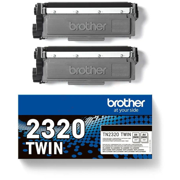 Original Brother TN-2320 TWIN Toner Doppelpack schwarz (2 Stück)