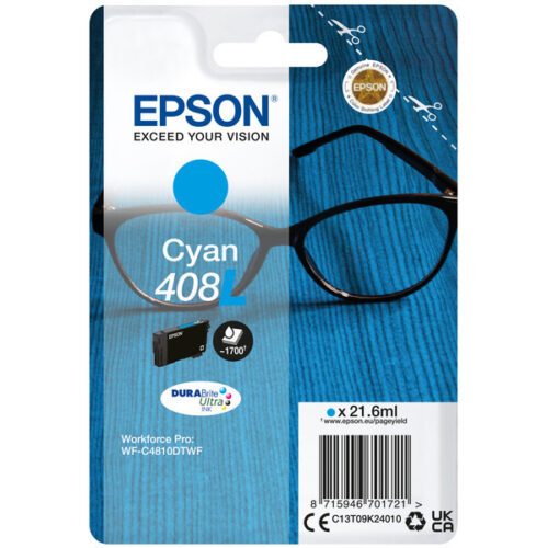 Original Epson 408L / T09K2 / C13T09K24010 Tinte cyan