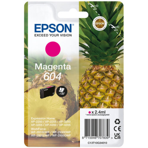 Original Epson 604 / T10G3 / C13T10G34010 Tinte magenta
