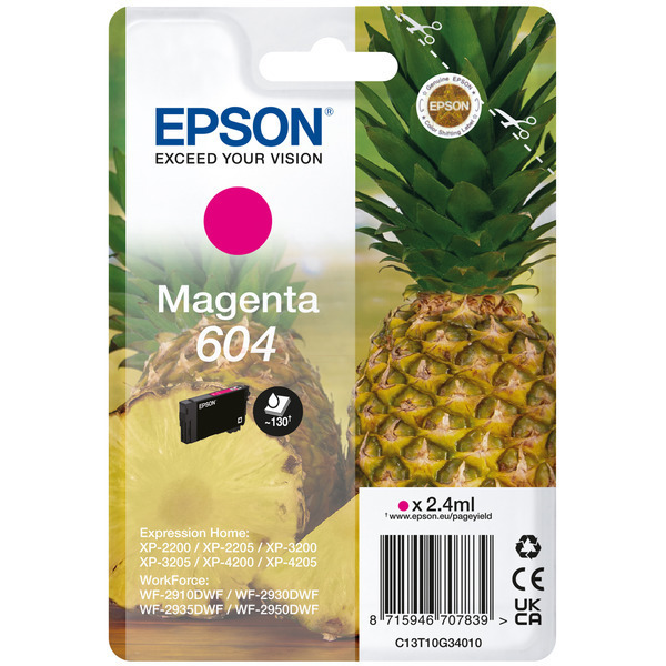 Original Epson 604 / T10G3 / C13T10G34010 Tinte magenta