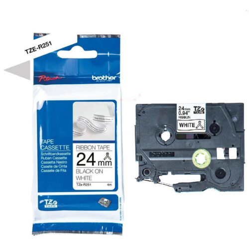 Original Brother TZE-R251 Schriftband schwarz auf weiß (24mm x 4m)