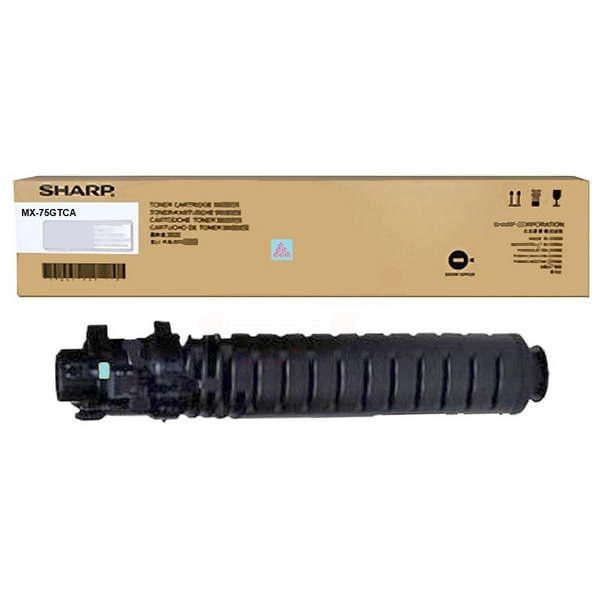 Original Sharp MX-75GT-CA Toner cyan
