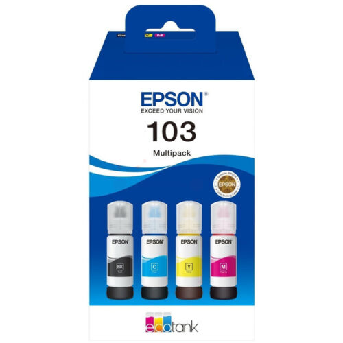 Original Epson 103 / T00S6 / C13T00S64A Tinte Multipack schwarz, cyan, magenta, gelb (4 Stück)