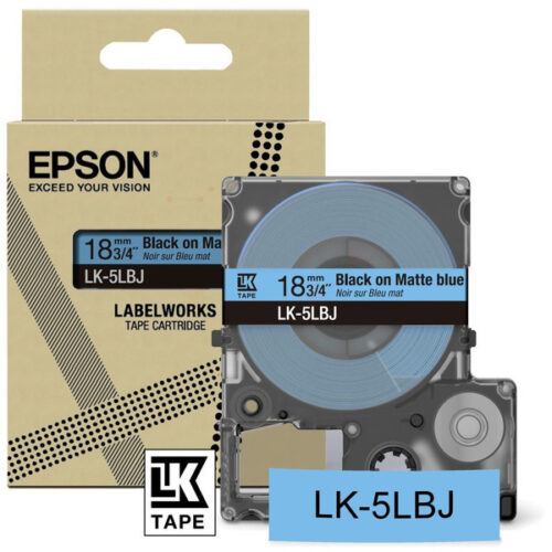 Original Epson LK-5LBJ / C53S672081 Schriftband schwarz auf matt blau (18mm x 8m)