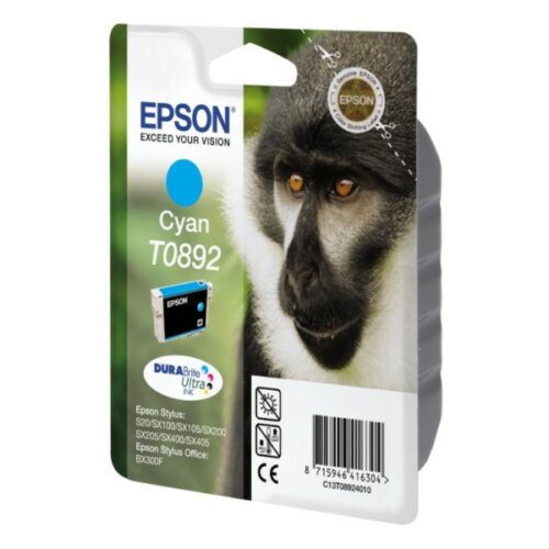 Original Epson T0892 / C13T08924011 / C13T08924021 Tinte cyan