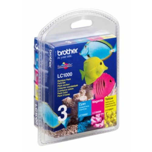 Original Brother LC-1000RBWBP / LC-1000RBWBPDR Tinte Multipack cyan, magenta, gelb (3 Stück)