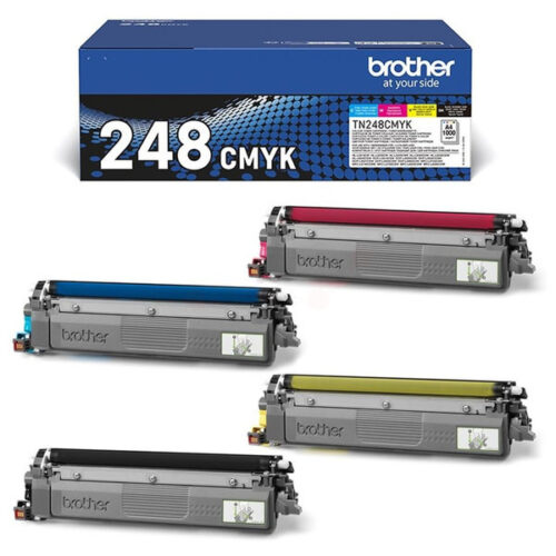 Original Brother TN-248VAL / TN-248CMYK Toner Set schwarz, cyan, magenta, gelb (4 Stück)