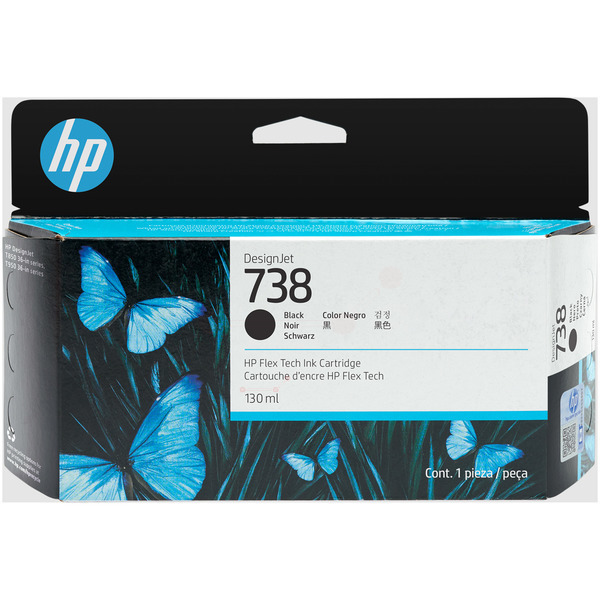 Original HP 738 / 498N4A Tinte schwarz
