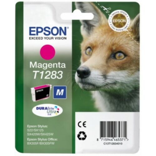Original Epson T1283 / C13T12834012 / C13T12834022 Tinte magenta
