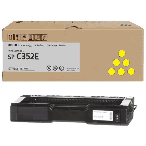 Original Ricoh TYPE SP 352 E / 407386 / 408218 Toner gelb