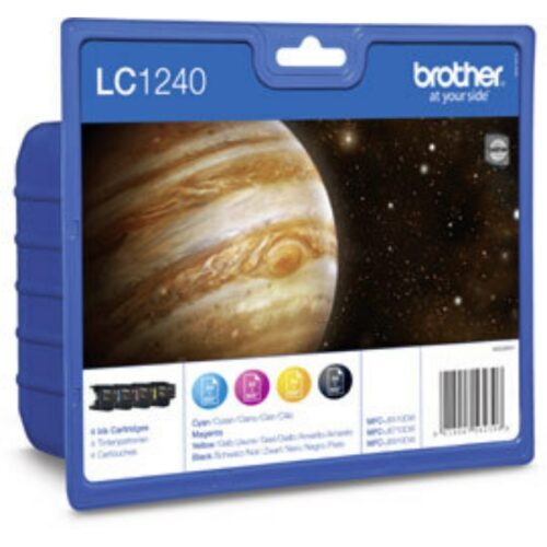 Original Brother LC-1240VALBP / LC-1240VALBPDR Tinte Multipack schwarz, cyan, magenta, gelb (4 Stück)
