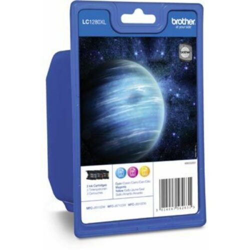 Original Brother LC-1280XLRBWBP / LC-1280XLRBWBPDR Tinte Multipack cyan, magenta, gelb (3 Stück)