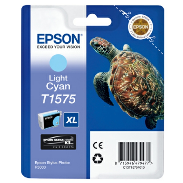 Original Epson T1575 / C13T15754010 Tinte photo cyan