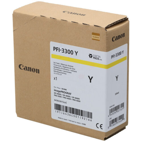Original Canon PFI-3300Y / 6436C001 Tinte gelb