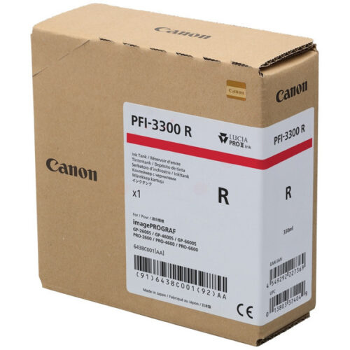 Original Canon PFI-3300R / 6438C001 Tinte rot