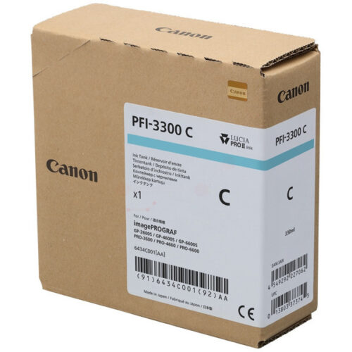 Original Canon PFI-3300C / 6434C001 Tinte cyan
