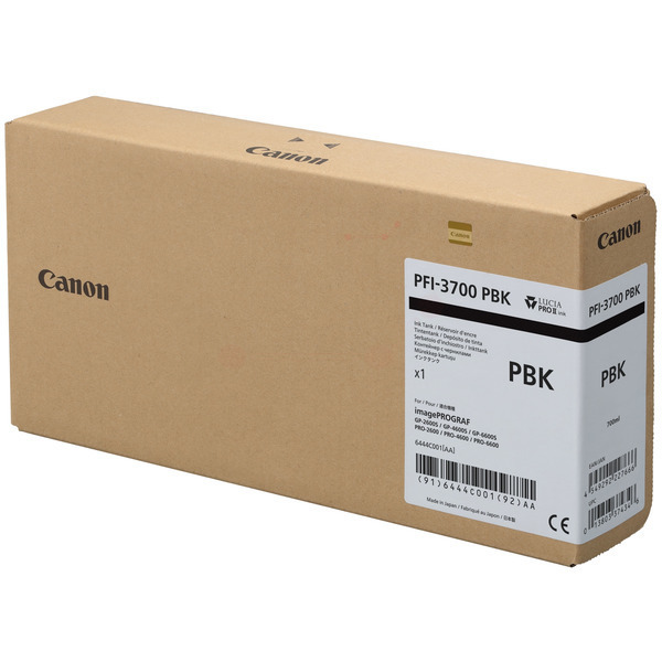 Original Canon PFI-3700PBK / 6444C001 Tinte photo schwarz