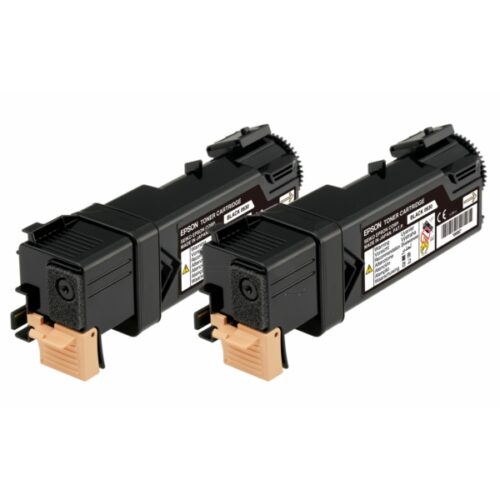 Original Epson 0631 / C13S050631 / S050631 Toner Doppelpack schwarz (2 Stück)