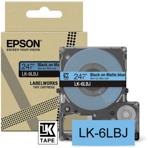 Original Epson LK-6LBJ / C53S672082 Schriftband schwarz auf matt blau (24mm x 8m)