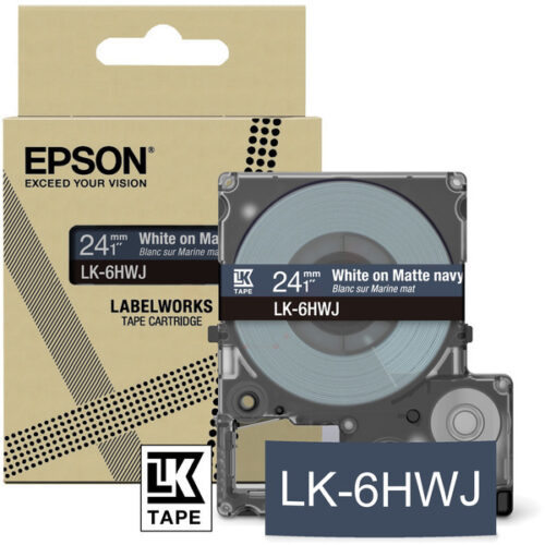 Original Epson LK-6HWJ / C53S672086 Schriftband weiß auf matt navyblau (24mm x 8m)