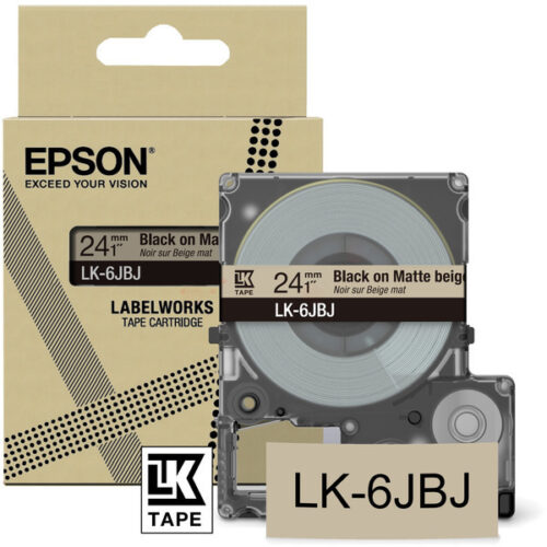 Original Epson LK-6JBJ / C53S672092 Schriftband schwarz auf matt beige (24mm x 8m)