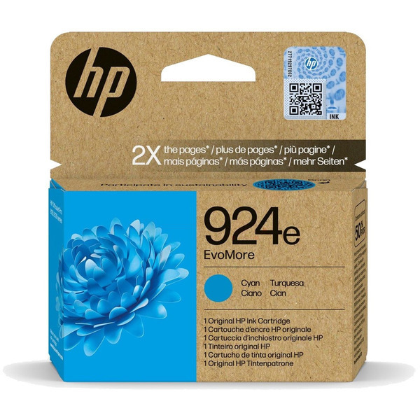 Original HP 924e / 4K0U7NE Tinte cyan