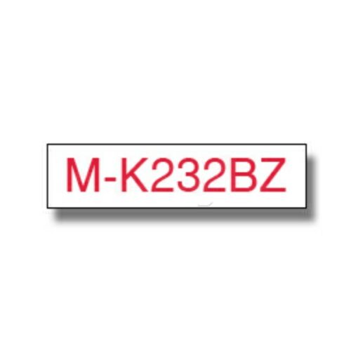 Original Brother MK-232BZ Schriftband rot auf weiß (12mm x 8m)