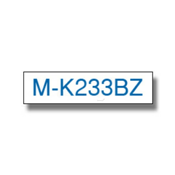 Original Brother MK-233BZ Schriftband blau auf weiß (12mm x 8m)