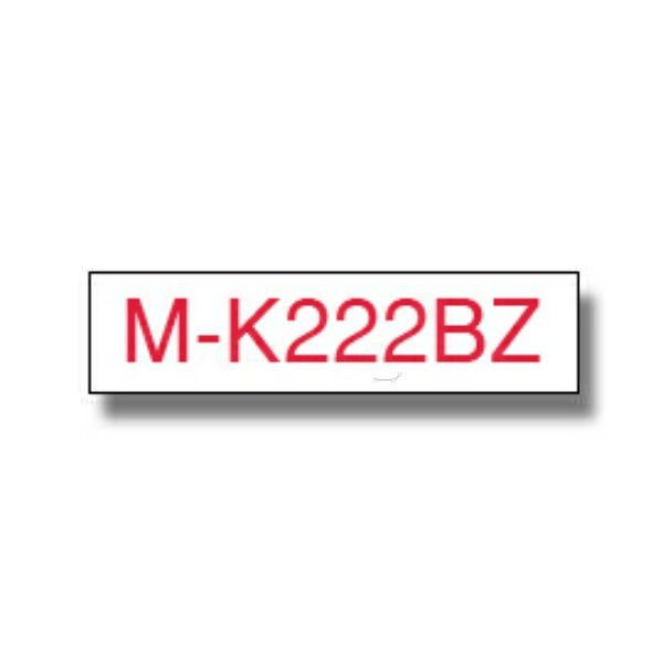 Original Brother MK-222BZ Schriftband rot auf weiß (9mm x 8m)