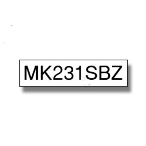 Original Brother MK-231SBZ Schriftband schwarz auf weiß (12mm x 4m)