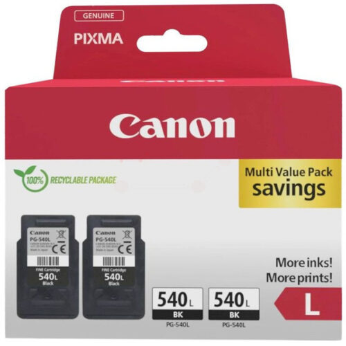 Original Canon PG-540L / 5224B020 Tinten Doppelpack schwarz (2 Stück)