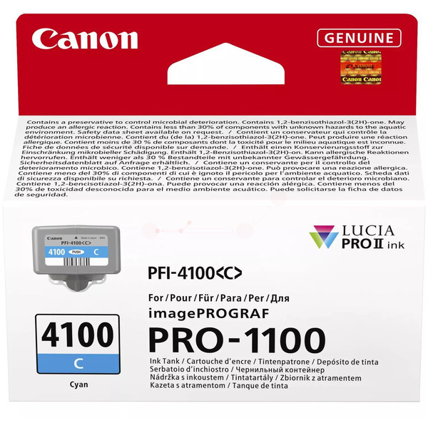Original Canon PFI-4100C / 6778C001 Tinte cyan