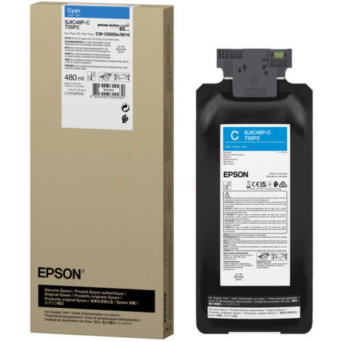 Original Epson SJIC48P-C / T55P2 / C13T55P240 Tinte cyan