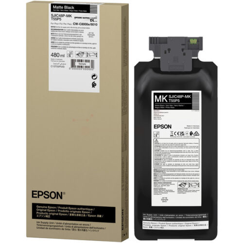 Original Epson SJIC48P-MK / T55P5 / C13T55P540 Tinte matt schwarz
