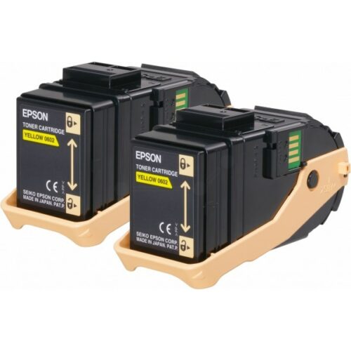 Original Epson 0606 / C13S050606 / S050606 Toner Doppelpack gelb (2 Stück)