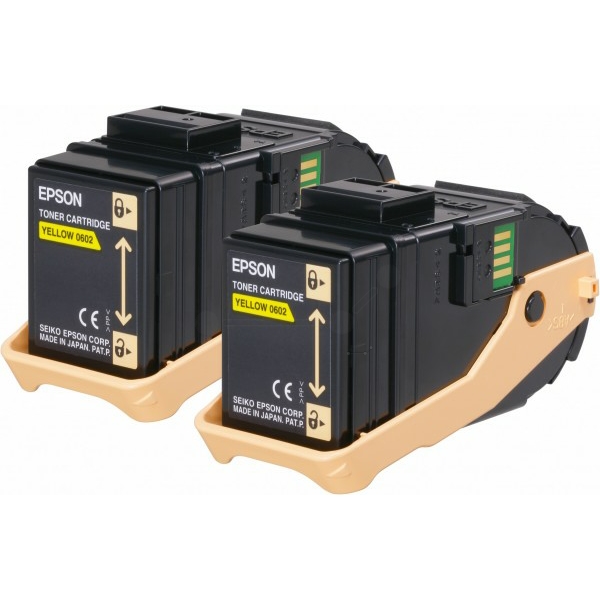Original Epson 0606 / C13S050606 / S050606 Toner Doppelpack gelb (2 Stück)