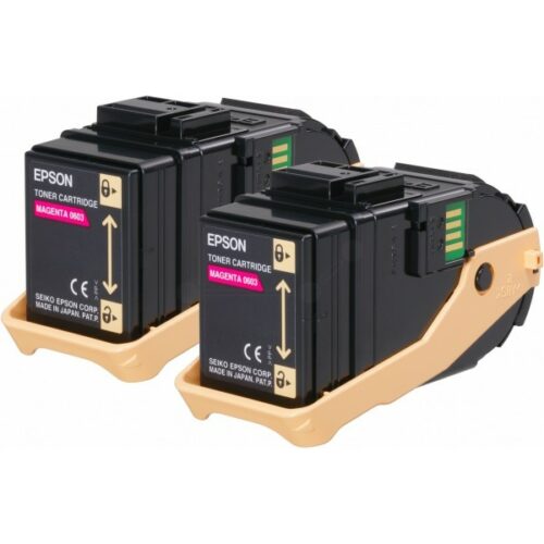 Original Epson 0607 / C13S050607 / S050607 Toner Doppelpack magenta (2 Stück)