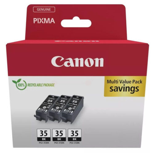Original Canon PGI-35BK / 1509B028 Tinte Multipack schwarz (3 Stück)