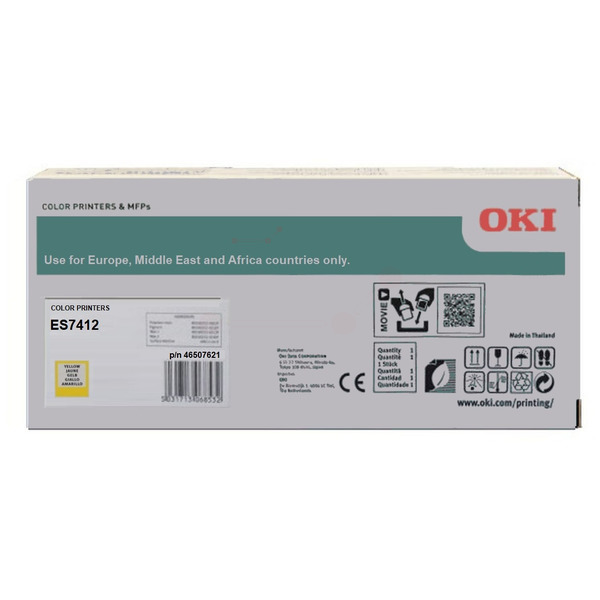 Original OKI 46507621 Toner gelb