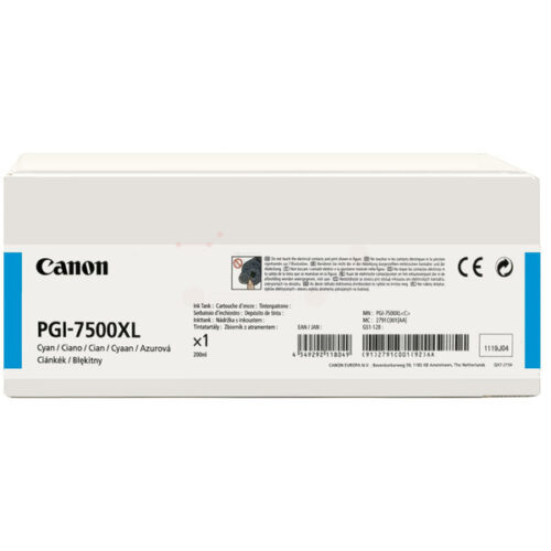 Original Canon PGI-7500XLC / 2791C001 Tinte cyan