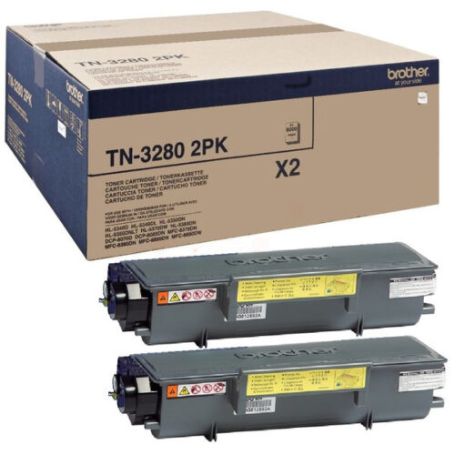 Original Brother TN-32802PK / TN-3280TWIN Toner Doppelpack schwarz (2 Stück)