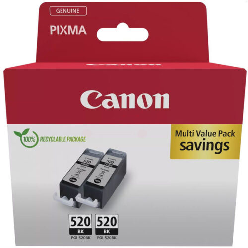 Original Canon PGI-520PGBK / 2932B019 Tinten Doppelpack schwarz (2 Stück)